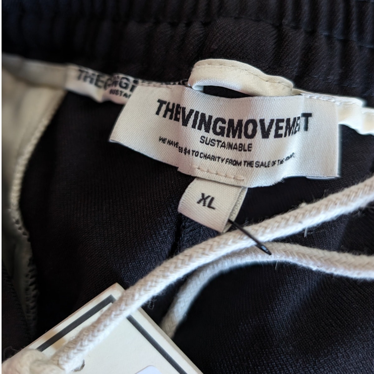 Nwt The Giving Movement Black Skinny Split Pleather Textured Pants , Size Xl — image 4 of 8